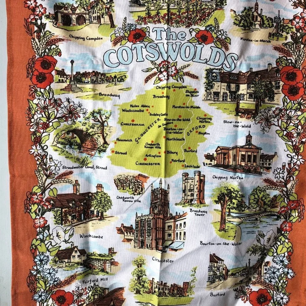 The Cotswolds Tea Towel Souvenir British 29